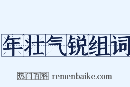 年壮气锐组词是什么意思的图片